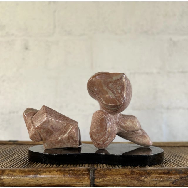 Red 1970s Vintage Abstract Red Marble Amorphous Sculpture For Sale - Image 8 of 8