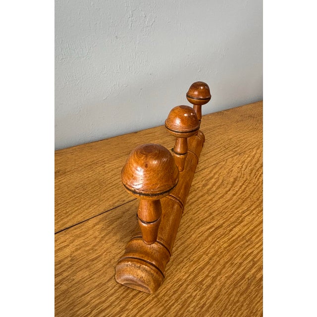 Early 20th Century Vintage French Wall Mounted Coat Rack For Sale - Image 5 of 7