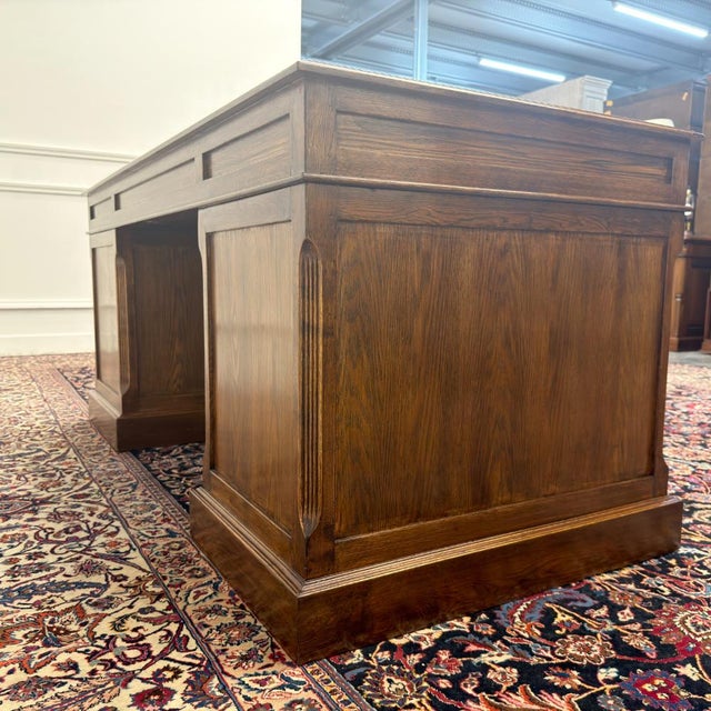 Brown English Oak Desk from Eichholtz For Sale - Image 8 of 18