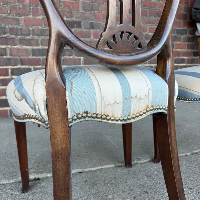 Pair of Hepplewhite Style Dining Chairs For Sale - Image 11 of 12