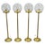 Space Age Brass and Bubble Glass Floor Lamps by Kamenický Šenov 1970s, Set of 4 For Sale - Image 16 of 16