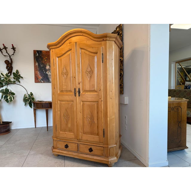 Baroque Style Farmhouse Wardrobe, 1980s For Sale - Image 14 of 17