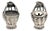 Silver Wire Salt and Pepper Shakers, Set of 2 For Sale