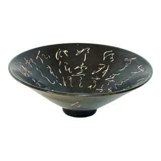 Chinese Zen Calligraphy Motif Bowl For Sale