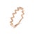 Stylish contemporary diamond zig zag ring crafted in 14k rose gold. Diamonds total an estimated 0.15 carats (estimated at...