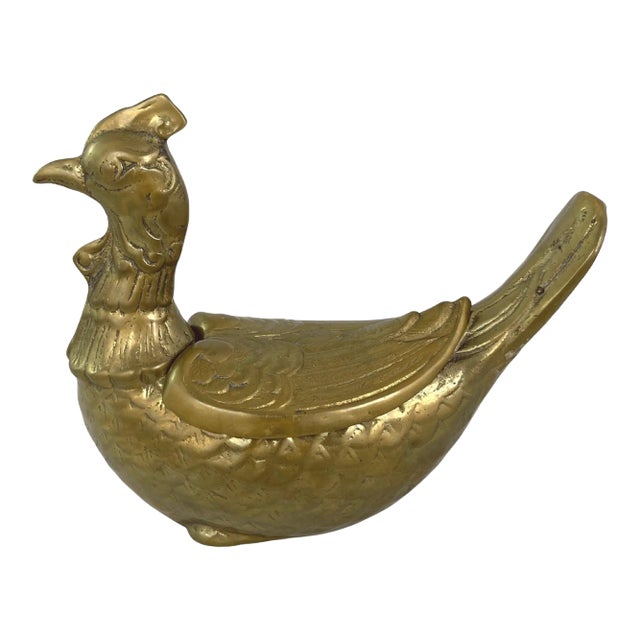 Mid-Century Brass Bird Box For Sale