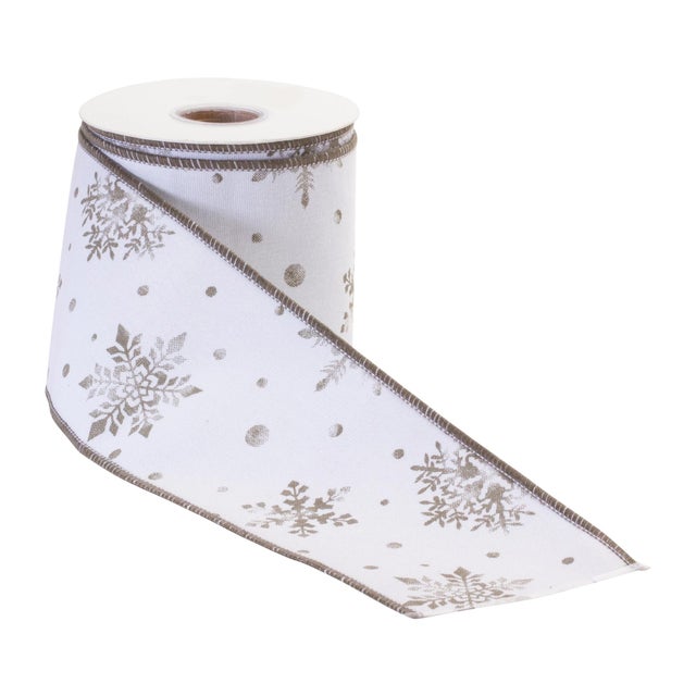 Add a touch of winter wonder to your holiday projects with this premium Wired Cotton Ribbon. Available in a convenient set...