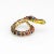 Contemporary Vintage Snake Ring 18 Karat Gold Enamel Flexible Estate Fine Jewelry Scales size 10 For Sale - Image 3 of 7