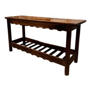 19th C English Pine Draper's Table For Sale