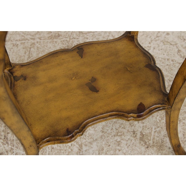 Brown Maitland Smith Leather Top Table Nightstand For Sale - Image 8 of 18