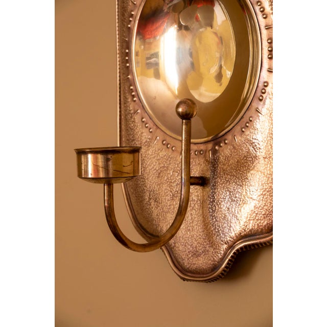 1970s Hollywood Regency Brass Wall Sconces, 1970s, Set of 2 For Sale - Image 5 of 9