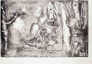 Pablo Picasso, In the Studio Etching Edition 32/50, 1965, Etching