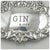 Art Nouveau English Sterling Silver Bottle Label or Tag, "Gin", London, 1972-1973 For Sale - Image 3 of 3