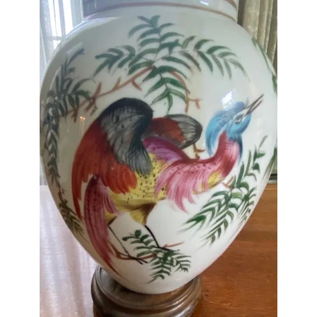 Antique Chinese Crane Ginger Vases A Pair Chairish