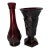 Vintage Avon 1876 Cape Cod Ruby Red Glass Flower Vase and Bud Vase - Pair For Sale