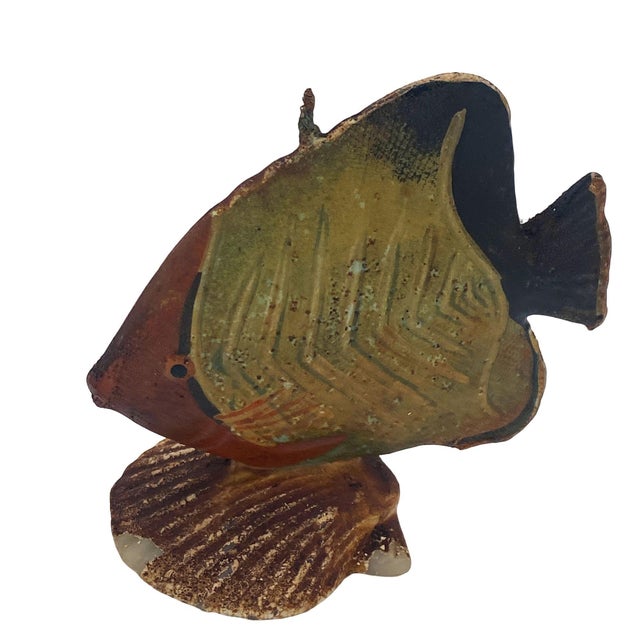 Wax 1930s Rare Art Deco Era Handmade Butterfly Angel Saltwater Fish Sculpture Candle, Pair For Sale - Image 7 of 13