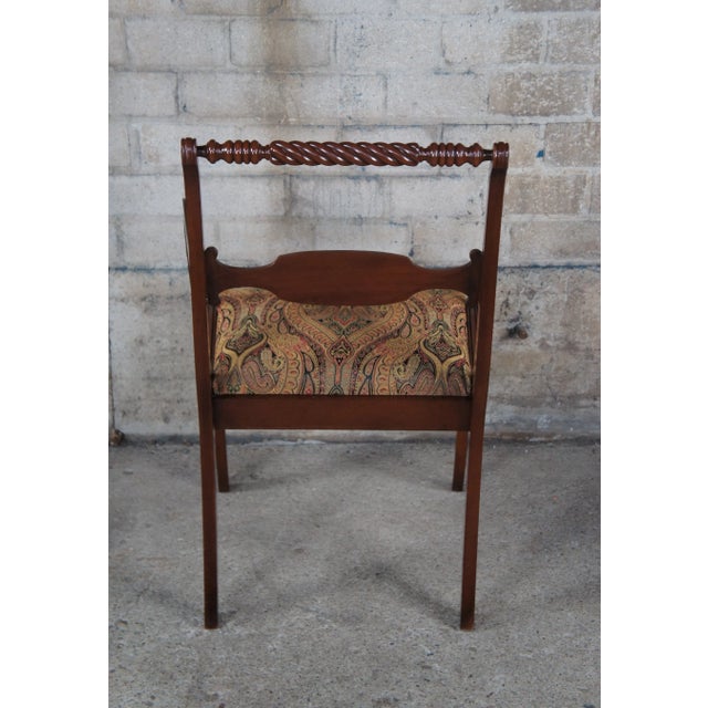 Early 20th Century Antique Styled by Park English Regency American Cherry Paisley Dining Chairs - Set of 6 For Sale - Image 4 of 11
