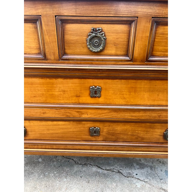 French 19th Century Louis XVI Walnut Commode / Chest of Drawers For Sale - Image 4 of 12