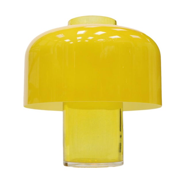 Pair of lamps mod LT 226 designed by Carlo Nason for Mazzega. Made of colored glass. Composed of a central structure that...