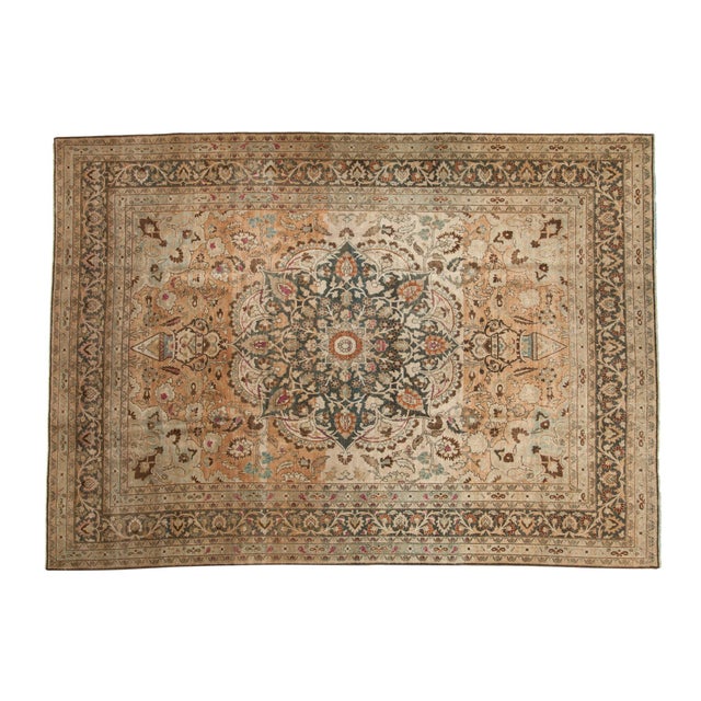 Vintage Distressed Meshed Carpet - 8'6" x 11'10" For Sale - Image 11 of 16