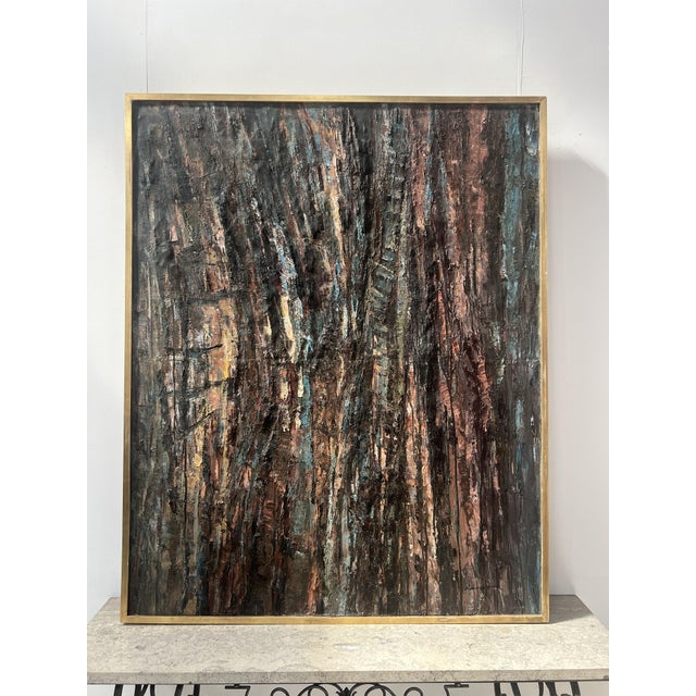 Pollet Leclerc, Abstract Composition, 1960s, Oil on Canvas For Sale - Image 11 of 11