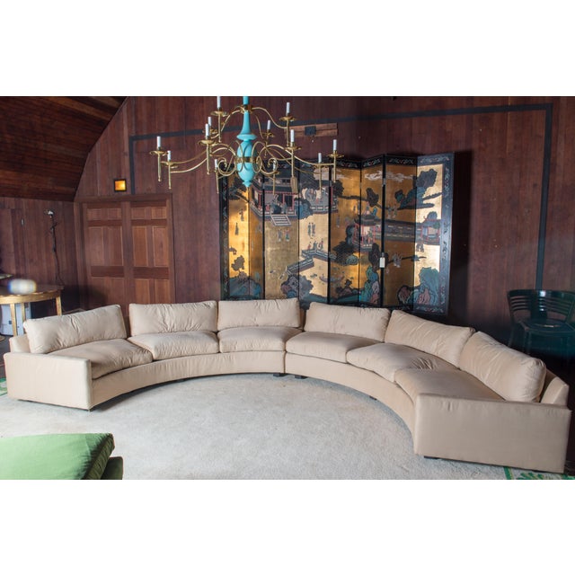 1970s Milo Baughman for Thayer Coggin Circular Sectional Sofa - 2 Piece For Sale - Image 5 of 12