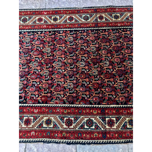 Early 20th Century Antique Malayer Rug -- 3’5” X 4’7” For Sale - Image 4 of 13