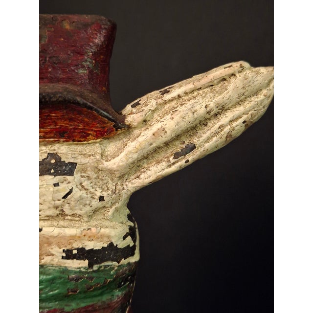 Antique Cast Iron Gentleman Rabbit Doorstop Albany Foundry 94 Top Hat For Sale - Image 9 of 18