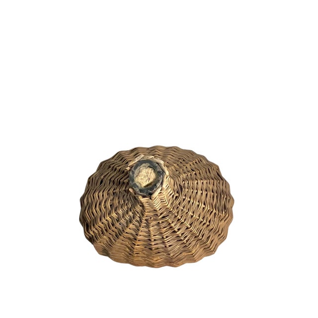 Antique Large Size French Provincial Wicker and Glass Demijohn For Sale - Image 9 of 14