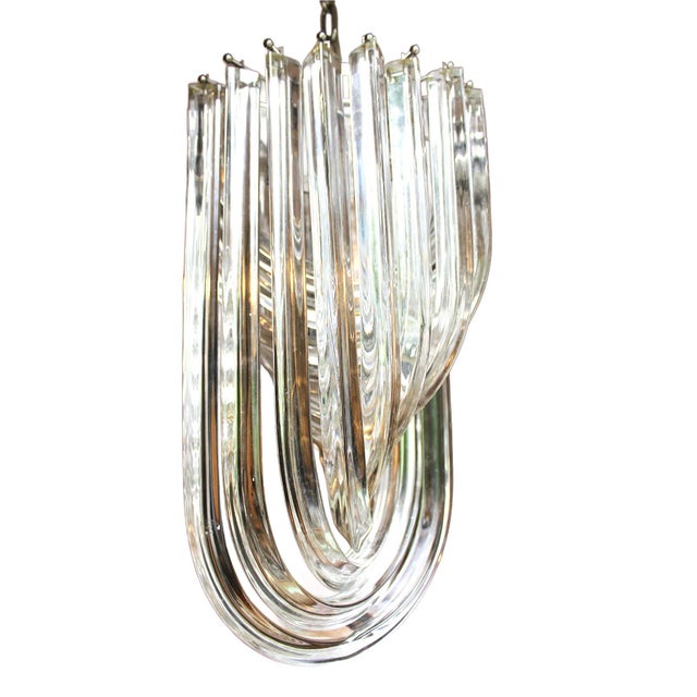 1980s Murano Venini Glass Chandelier from 1295 Murano, 1980 For Sale - Image 5 of 10