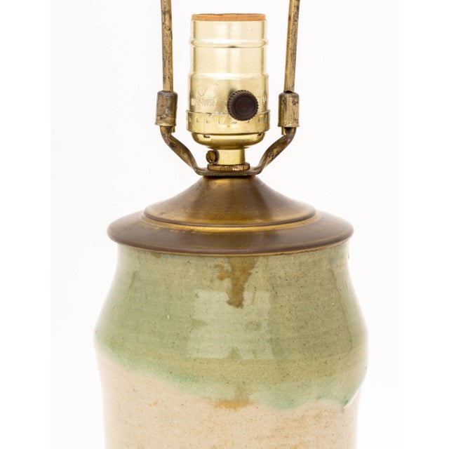 Ceramic Modern Glazed Stoneware Table Lamp For Sale - Image 7 of 7