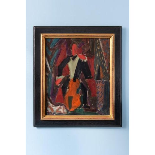 Fernand Dubuis, Study for the Cellist, Oil Painting on Canvas, 1948 For Sale - Image 11 of 11