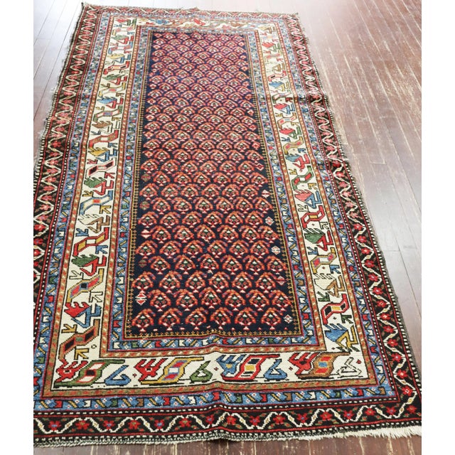 Early 20th Century Antique Caucasian Rug For Sale - Image 5 of 11