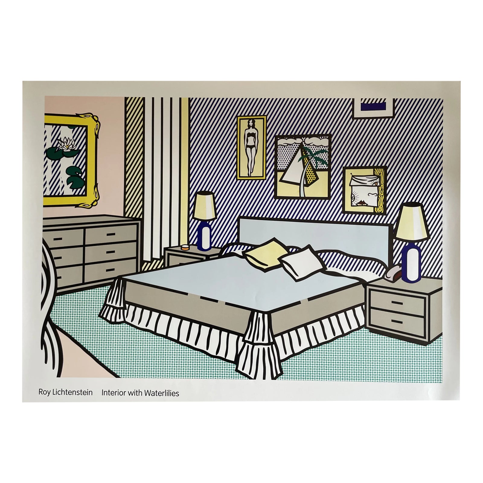Roy Lichtenstein, Interior with Waterlilies, 2000s, Print | Chairish