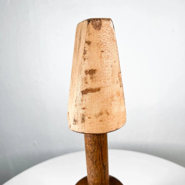 1960s 1960s Handcrafted Decorative Wood Hand Stomper Smasher Tool For Sale - Image 5 of 8