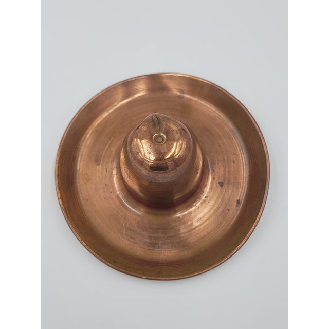 Mexican Vintage Hand-Hammered Mexican Copper Sombrero Ashtray or Catch-All For Sale - Image 3 of 10