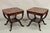 Vintage Regency Style Flamed Mahogany 2 Tier Square End Tables - A Pair For Sale - Image 12 of 12