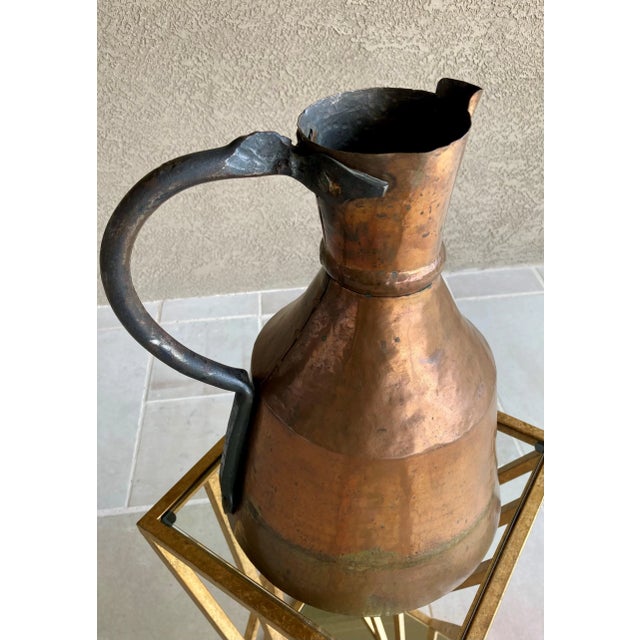 Circa 19th-Century Cramp Seam Copper & Wrought Iron English Milk Jug For Sale - Image 9 of 13
