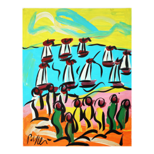 Late 20th Century Peter Keil Seascape Entitled Love at the Lake Wannsee