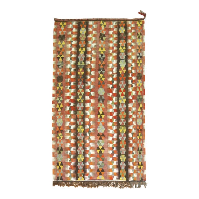 Mid 20th Century Tribal Kilim, 5'7'' X 9'6'' For Sale