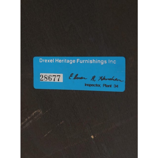 Drexel Heritage Chinoiserie Black Lacquer and Gold Brass Stand For Sale - Image 18 of 18