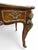 Antique Louis XV Style Kingwood Inlaid Bureau Plat Writing Desk with Bronze Ormolu & Leather Top Elegant early 20th-...