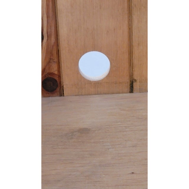 Rustic Solid Pine Armoire Hutch Storage Cabinet For Sale - Image 11 of 12