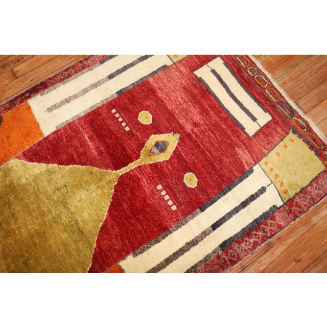 Textile Vintage Turkish Anatolian Horseback Prayer Rug For Sale - Image 7 of 10
