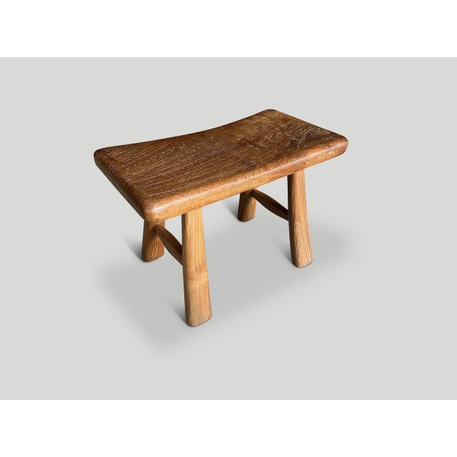 Mid-Century Modern Andrianna Shamaris Mid Century Couture Bench or Stool For Sale - Image 3 of 5