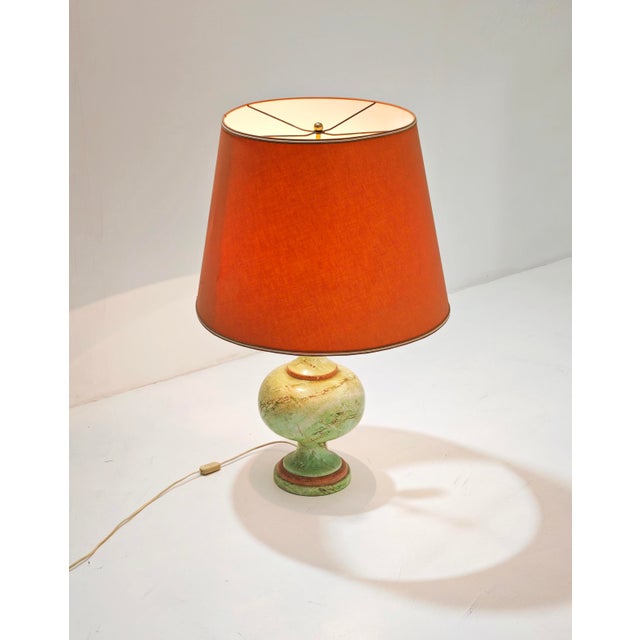 Vintage Italian Ceramic and Brass Table Lamp, 1960s For Sale - Image 12 of 17