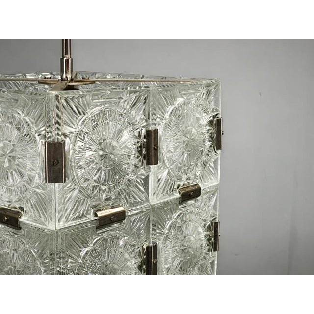 Crystal Cube Pendant Lights by Lustry Kamenický Šenov, 1970s, Set of 2 For Sale - Image 16 of 18