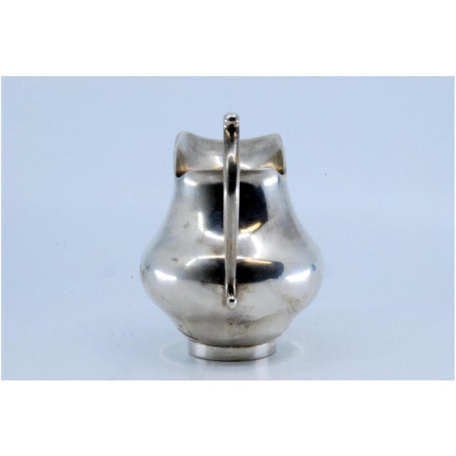 Rounded Silver Teapot with Embossed Handle For Sale - Image 5 of 11