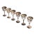 Set 6 Vintage Valero Spain Silverplate Sherry Goblets European Traditional 1970s For Sale