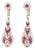 4.78 Carat Round Brilliant Cut Diamond Ruby Gold Earrings, Pair For Sale